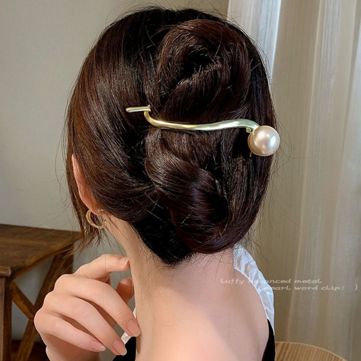 Elegant Glitter Pearl Hair Cli - Korean Lifestyle & Kids Boutique avis et prix