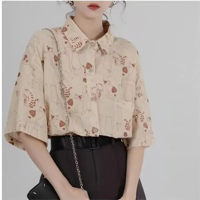 Shirts Women Corduroy Patch Po - Korean Student Lifestyle avis et prix