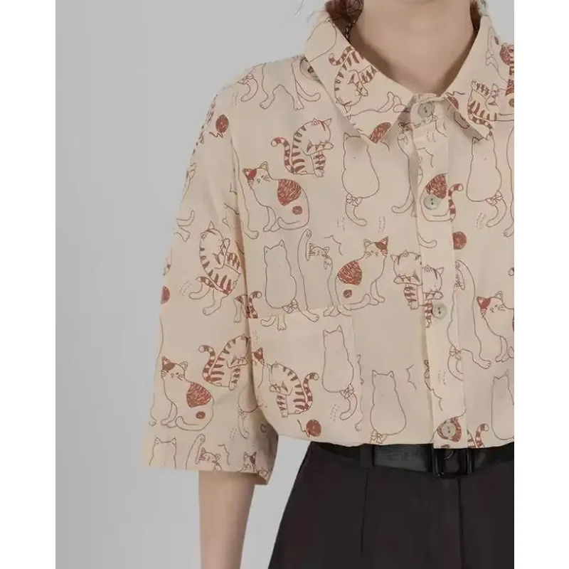 Shirts Women Corduroy Patch Po - Korean Student Lifestyle avis et prix