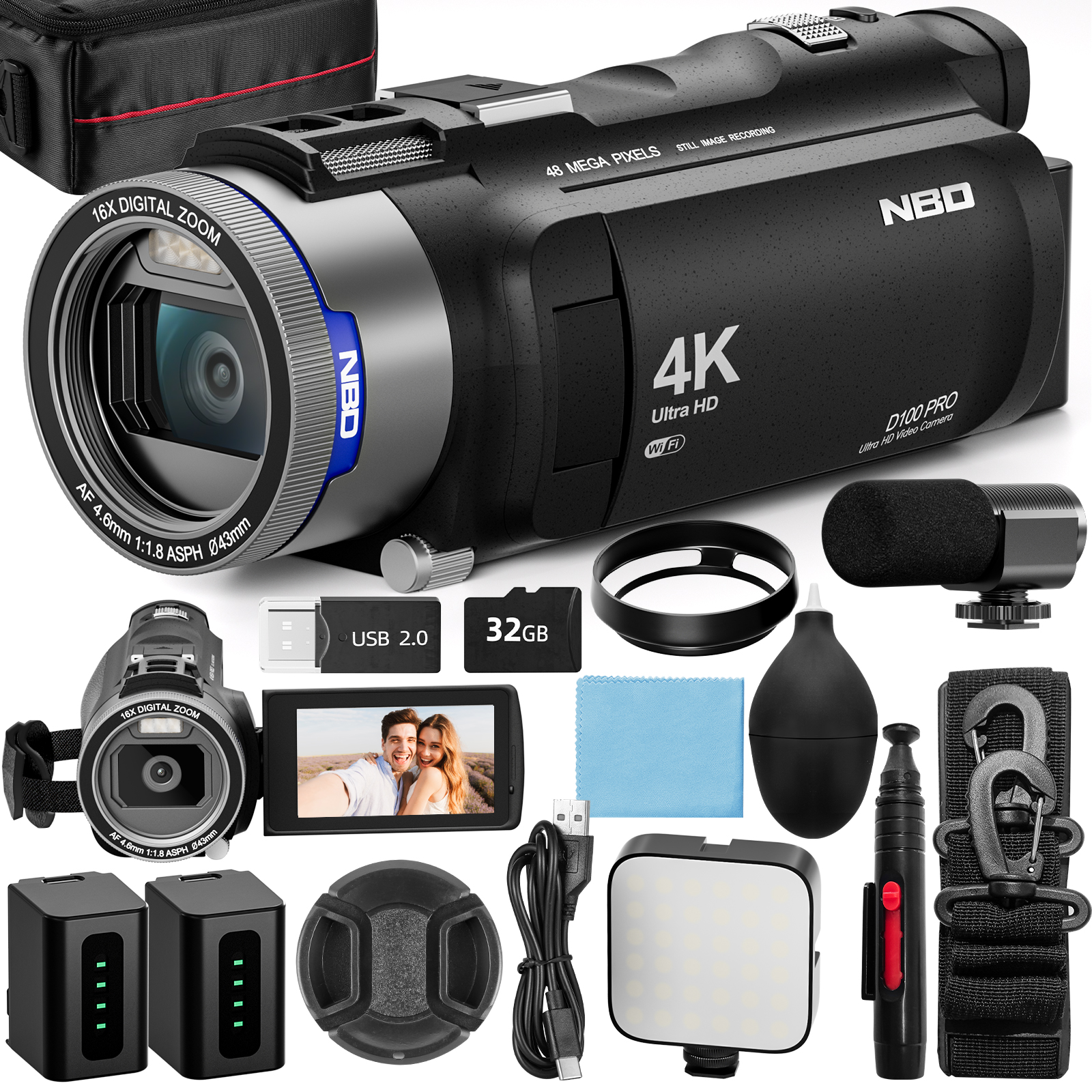 NBD 4K HD&48MP Camcorder Video - Korean Lifestyle & Kids Boutique avis et prix