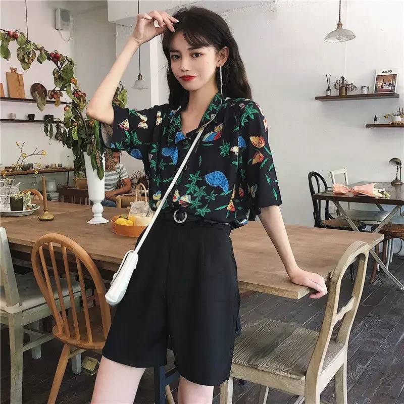 Shirts Women Corduroy Patch Po - Korean Student Lifestyle avis et prix