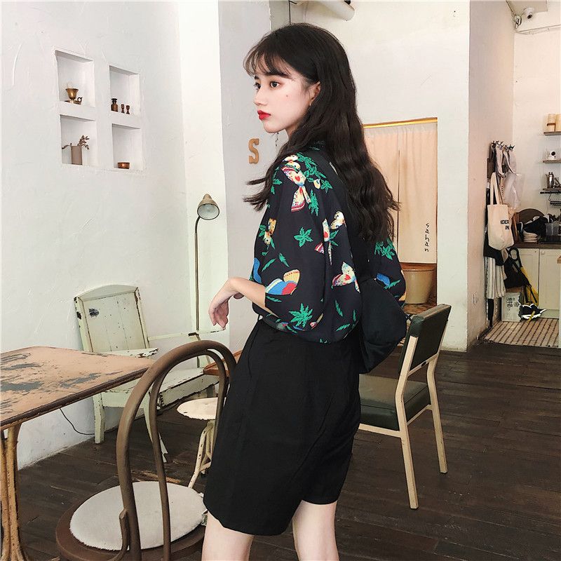 Shirts Women Corduroy Patch Po - Korean Student Lifestyle avis et prix